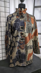 Radzoli Brown and Black Fall Fashion Jacket Soft and Cozy
