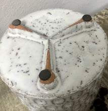 Load image into Gallery viewer, Small White Unique Thumbprint Textured Design Ceramic planter
