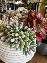Load image into Gallery viewer, Faux succulent pick green and pink flocked | decorative succulent plant stem | hz174