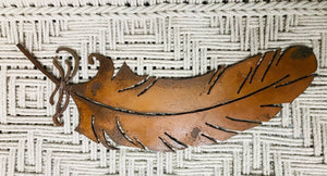 Cut Out Steel Feather Wall Home Rustic Decor  Feather's Lovers Gift
