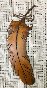 Cut Out Steel Feather Wall Home Rustic Decor  Feather's Lovers Gift