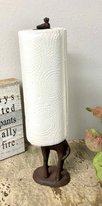 Giraffe Cast Iron Paper Towel or Toilet Paper Holder