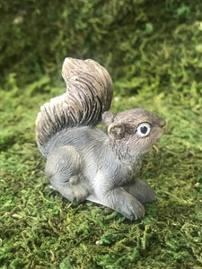 Miniature Gray Squirrel to complete your Fairy Garden| Sold Individually