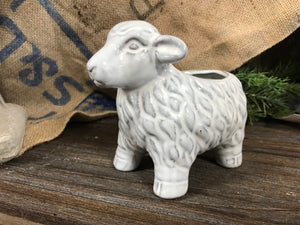 Sheep Lamb Mini Glazed Ceramic Planter indoor Pot Ideal for Succulents