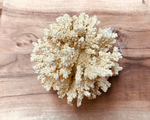 Diamond sparkle glitter faux coral Christmas tree ornaments