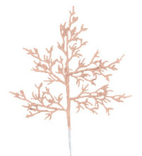 Load image into Gallery viewer, Diamond sparkle glitter faux coral spray twig 24&quot;