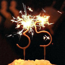 Load image into Gallery viewer, Large gold sparkler number candles | 1st birthday | anniversary | milestone birthday | occasions