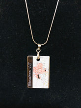 Load image into Gallery viewer, Map of baraboo wi engraved on a dog tag style necklace with a 17&quot; chain | blank back that you can engrave when you visited