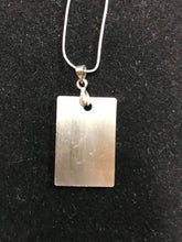 Load image into Gallery viewer, Map of baraboo wi engraved on a dog tag style necklace with a 17&quot; chain | blank back that you can engrave when you visited