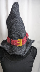 Halloween Witch Black with Buckle Knit Winter Novelty Crazy Ski Snowboard Hat Adult Unisex Unique Gift