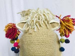 Tan Kitty Cat Knit Winter Novelty Crazy Ski Snowboard Hat Adult Unisex Unique Gift