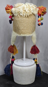 Tan Kitty Cat Knit Winter Novelty Crazy Ski Snowboard Hat Adult Unisex Unique Gift