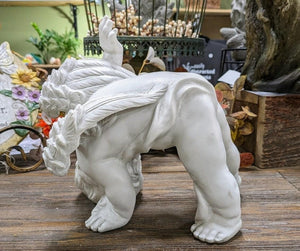 Unique tumbling cherub statue sculpture l garden art |  indoor outdoor cherub lover's gift