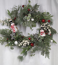 Load image into Gallery viewer, Pine Wreath Indoor Pre-decorated Artificial Christmas Holiday Winter Door or Wall Display
