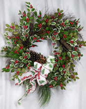 Load image into Gallery viewer, Artificial Wreath Indoor Door or Wall display Pre-decorated Ready to Hang