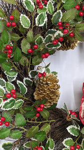 Pre-decorated Indoor Home Office Wreath Ready to Hang Holiday Decor