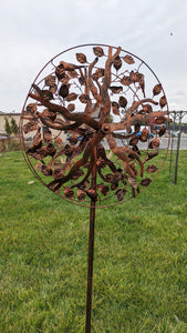 Tree of Life Wind Spinner| Spins Both Directions | Garden Art | Wind Sculpture | Copper Color