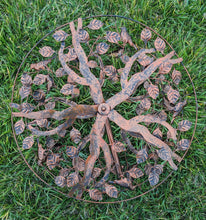 Load image into Gallery viewer, Tree of Life Wind Spinner| Spins Both Directions | Garden Art | Wind Sculpture | Copper Color