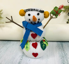 Load image into Gallery viewer, Cotton Stuffed Snowmen Hanging Ornaments | Sold individually | Shelf Sitter