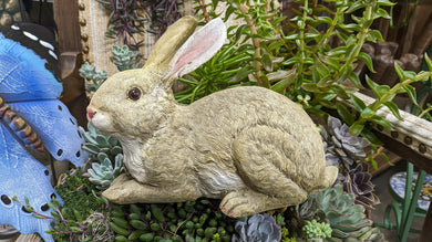 Bunny Rabbit Hare Crouching  lifelike resin indoor outdoor   Bunny Rabbit Lover's Gift