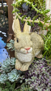 Bunny Rabbit Hare Crouching  lifelike resin indoor outdoor   Bunny Rabbit Lover's Gift