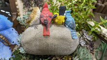 Load image into Gallery viewer, Porch Welcome Stone Rock with Bird Accents made of Quality Resin Bird Lover&#39;s Gift
