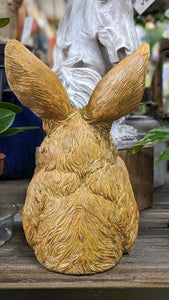 Easter Bunny Rabbit Hare Bust Lifelike Quality Resin Indoor Outdoor Home Decor