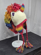 Load image into Gallery viewer, Unicorn hat knit winter novelty crazy ski snowboard hat adult unisex unique gift