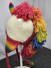 Load image into Gallery viewer, Unicorn hat knit winter novelty crazy ski snowboard hat adult unisex unique gift