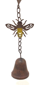 Metal Bee and Bells Rain Chain for outdoor