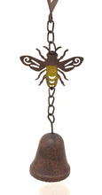 Load image into Gallery viewer, Metal Bee and Bells Rain Chain for outdoor