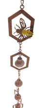 Load image into Gallery viewer, Metal Bee and Bells Rain Chain for outdoor