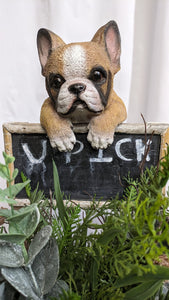 French Bulldog lifelike resin indoor outdoor fenc hangers Bulldog  Lover's Gift