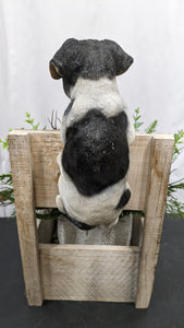 Terrier lifelike resin indoor outdoor fence hanger Dog Lover's Gift