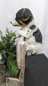 Terrier lifelike resin indoor outdoor fence hanger Dog Lover's Gift