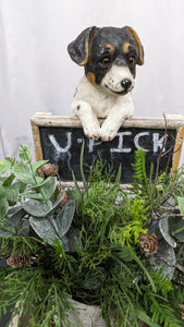 Terrier lifelike resin indoor outdoor fence hanger Dog Lover's Gift