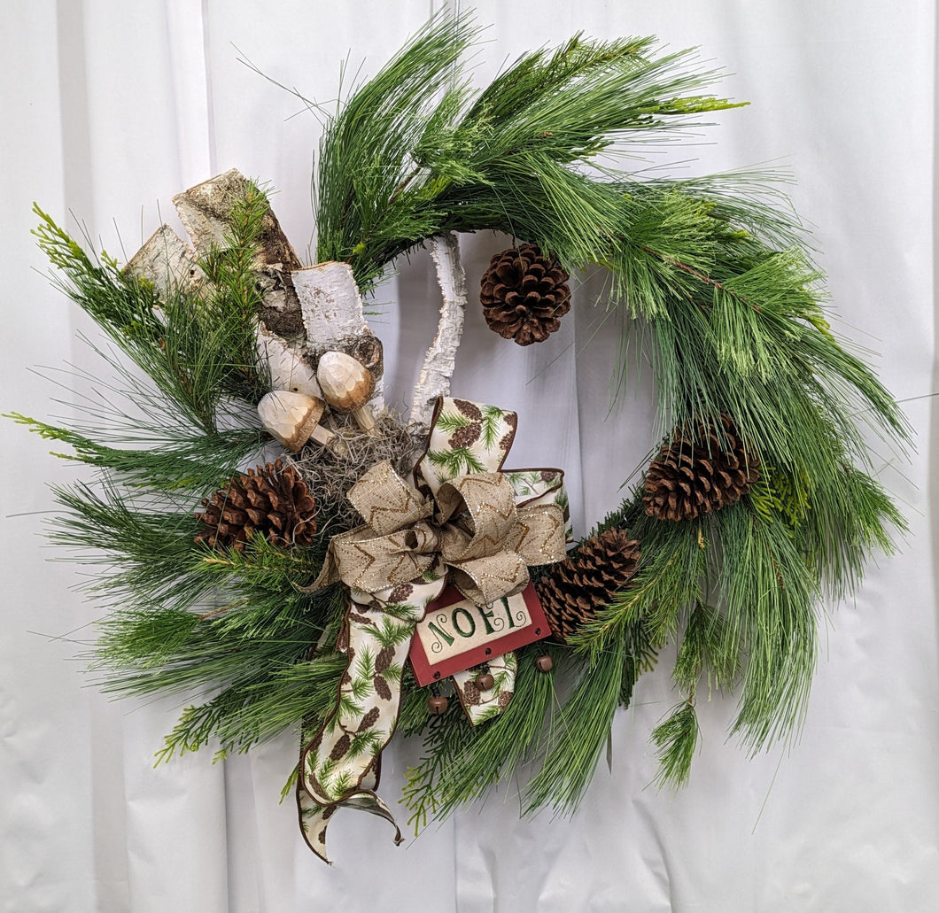 Wreath Pre-Decorated Christmas Winter Holiday Decor Indoor Suitable for Door or Wall Display