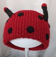 Load image into Gallery viewer, Ladybug Knit Winter Ski Snowboard novelty rare hat Headband adult unisex unique gift
