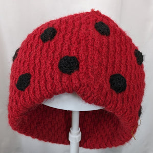 Ladybug Knit Winter Ski Snowboard novelty rare hat Headband adult unisex unique gift