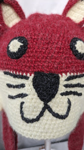 Red Fox knitted winter ski snowboard novelty rare hat adult unisex unique gift
