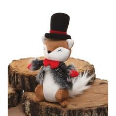 Plush Winter Fox Woodland Critter Christmas Holiday Decorations