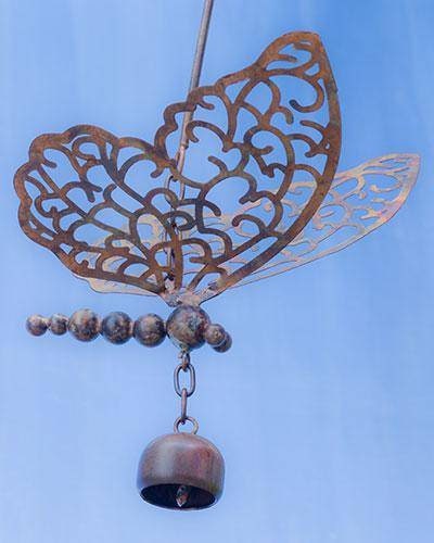 Butterfly Ornament Hanging Outdoor Garden Art | Wind Chime