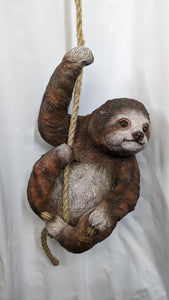 Hanging 3-Toed Sloth Lifelike Resin Indoor Outdoor Unique Decor | Sloth Lover's Gift