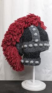 Mohawk fringed roman helmet ski snowboard hat adult unisex unique gift