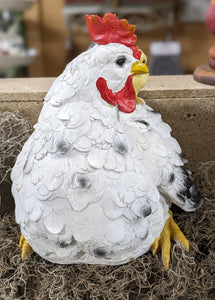Mother Hen and Baby Chick large and lifelike resin indoor outdoor  Hen lover's gift