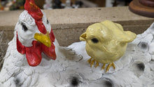 Load image into Gallery viewer, Mother Hen and Baby Chick large and lifelike resin indoor outdoor  Hen lover&#39;s gift