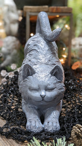 Gray Kitty Cat Quality Resin Indoor Outdoor Cat Lover's Gift