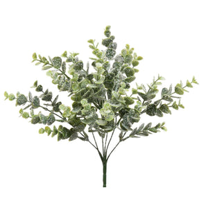 Bush sparkle eucalyptus spray pick 13" long | artificial christmas decoration