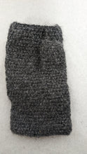Load image into Gallery viewer, Gray owl knit fingerless mittens winter ski snowboard novelty rare  adult unisex unique gift | owl lover&#39;s gift