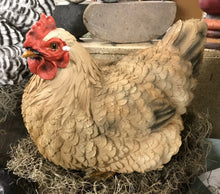 Load image into Gallery viewer, Discounted Brown Hen chicken large and lifelike resin indoor outdoor AS IS Hen lover&#39;s gift